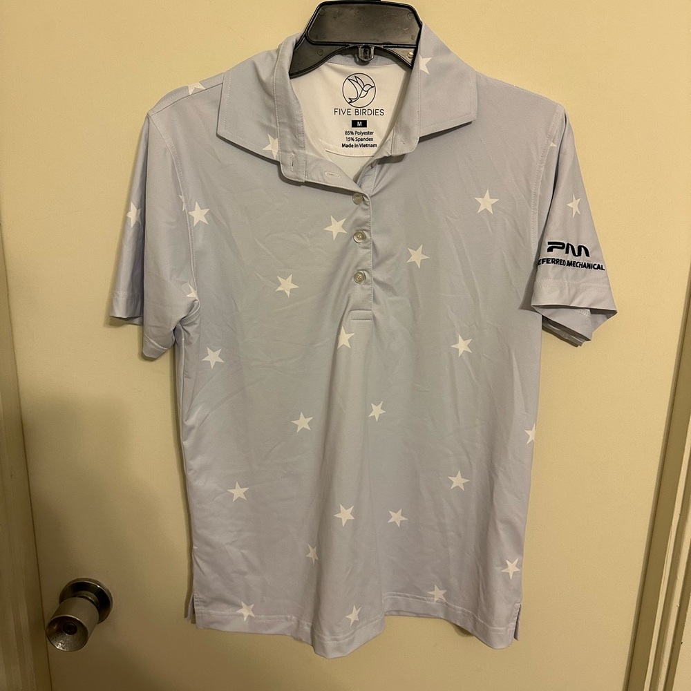 Womens Five birdies golf polo shirt m medium barely worn